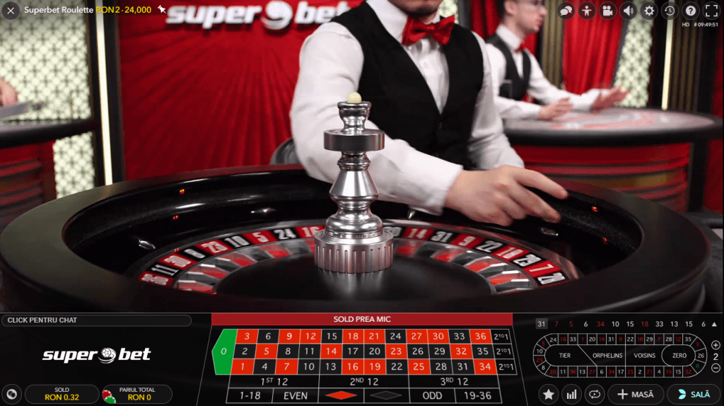 Ruleta la Casino Live Superbet
