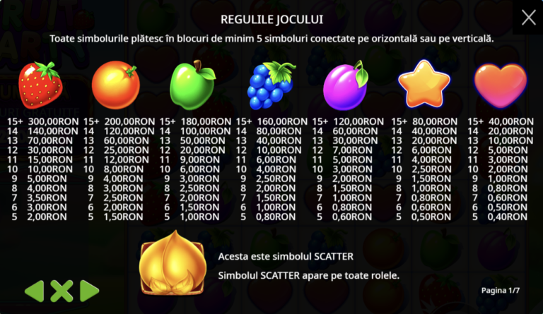 Simboluri de plata si castiguri la Fruity Party Pragmatic Play