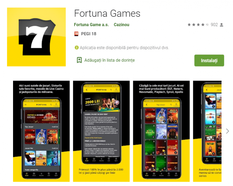 Fortuna Games - Aplicatia Fortuna Casino