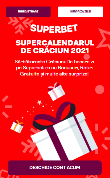 Calendarul de Craciun Superbet 2021