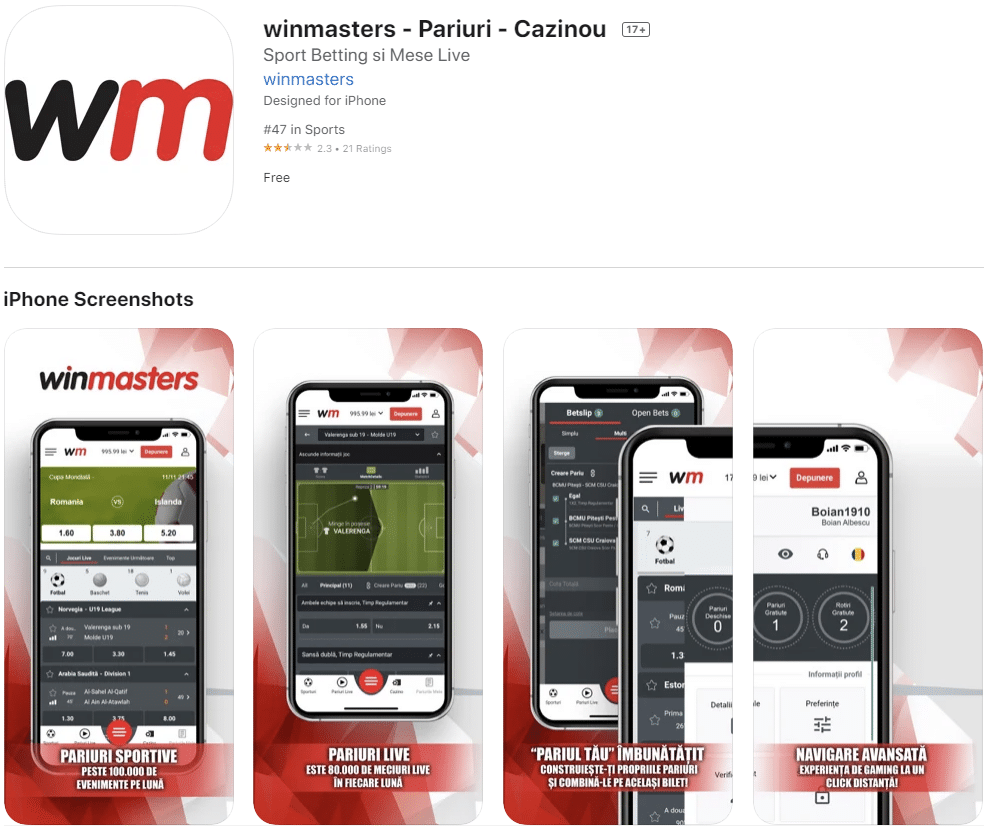 Winmasters Apk pentru iOS