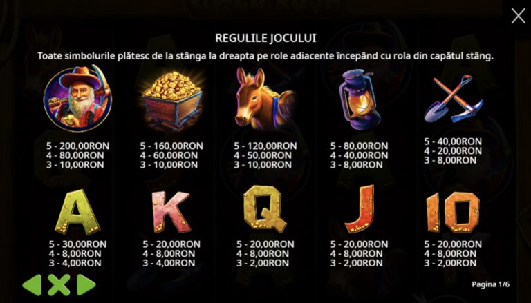 Simboluri de plata si castiguri la slotul Gold Rush Pragmatic Play