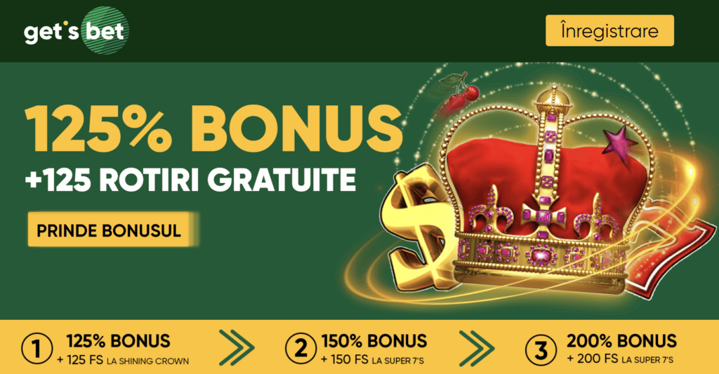 bonus gets bet casino 2.350 ron + 475 rotiri