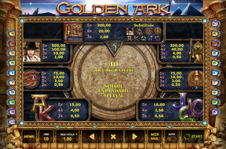 Simboluri de plata si castiguri la Golden Ark slot online