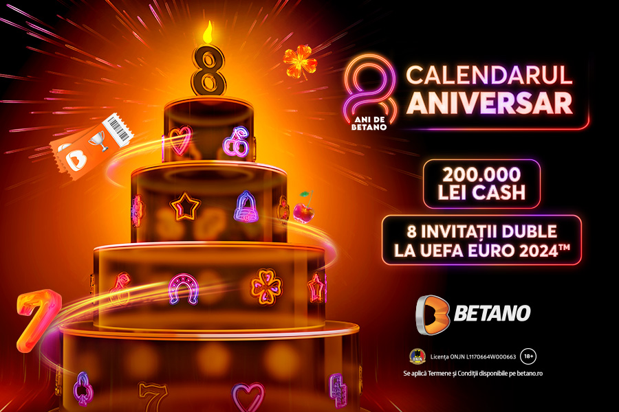Betano te trimite la EURO 2024 - Calendarul Aniversar Betano 8 Ani