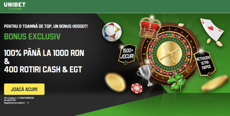 Rotiri gratuite Unibet Casino la depunere