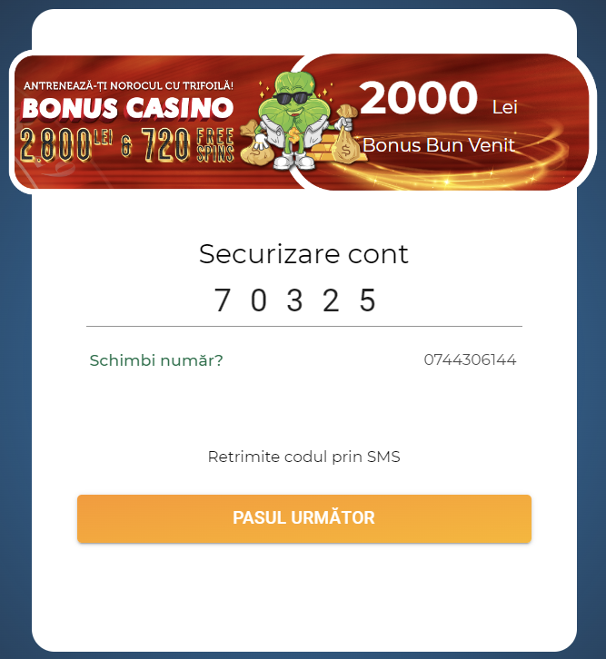 Cod pentru inregistrare Seven Casino