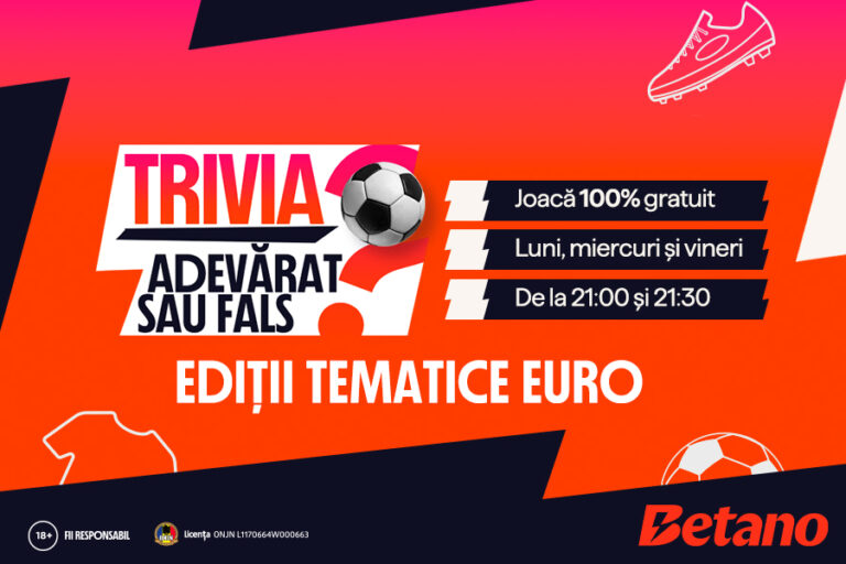 Trivia Adevarat sau Fals la Betano Casino - Editia EURO 2024