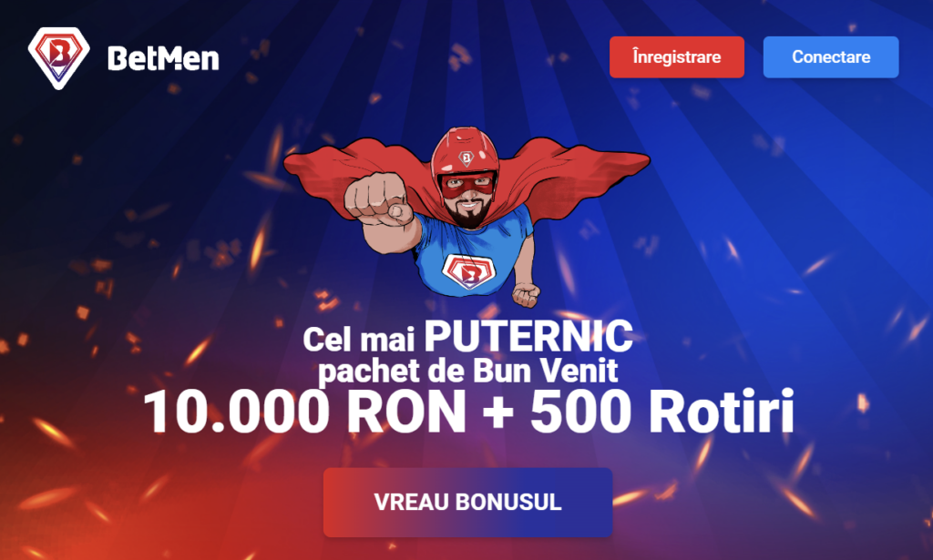 BetMen Casino bonus de bun venit la depunere