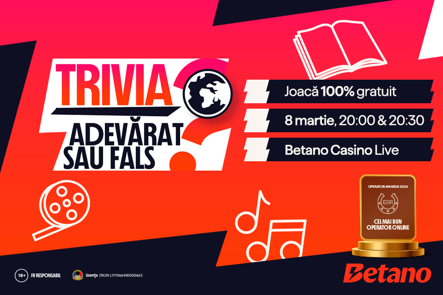 Trivia Adevarat sau Fals de Ziua Femeii la Betano