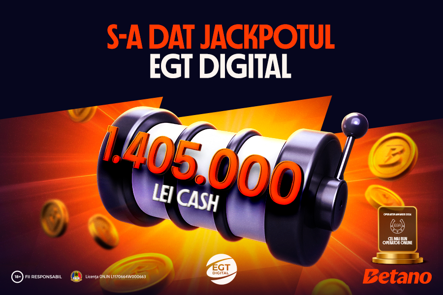 S-a dat jackpotul EGT Digital la Betano Casino