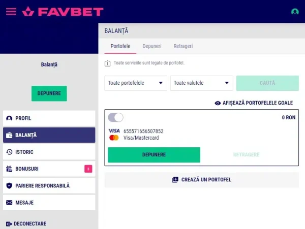 Cum faci o retragere de la Favbet Casino - Tutorial pas cu pas